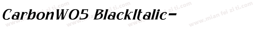 CarbonW05 BlackItalic字体转换